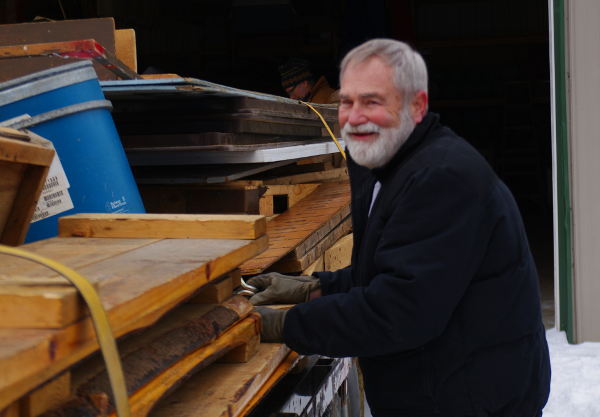 Fred loading the trailer